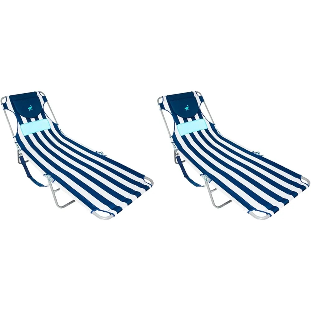 

Comfort Lounger Face Down Sunbathing Chaise Lounge Beach Chair (2 Pack)