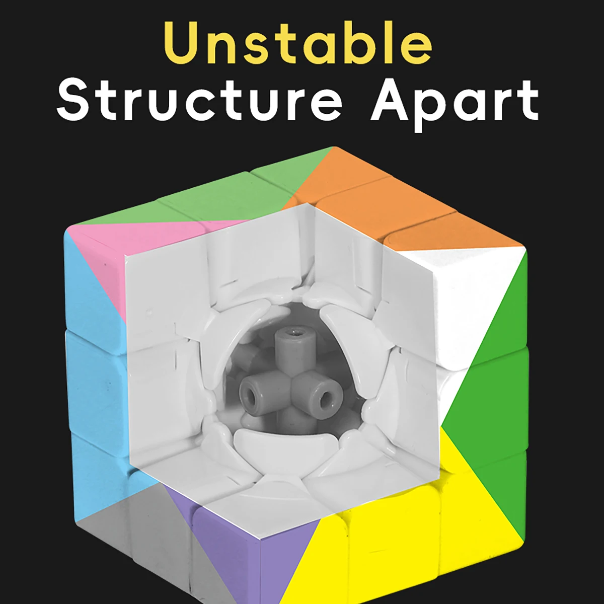 Magic Cube 3x3x3 Quick Twist UV Printed 12 Color  pentagon Stress-Relieving Puzzle Professional Game Children's Toy Gift