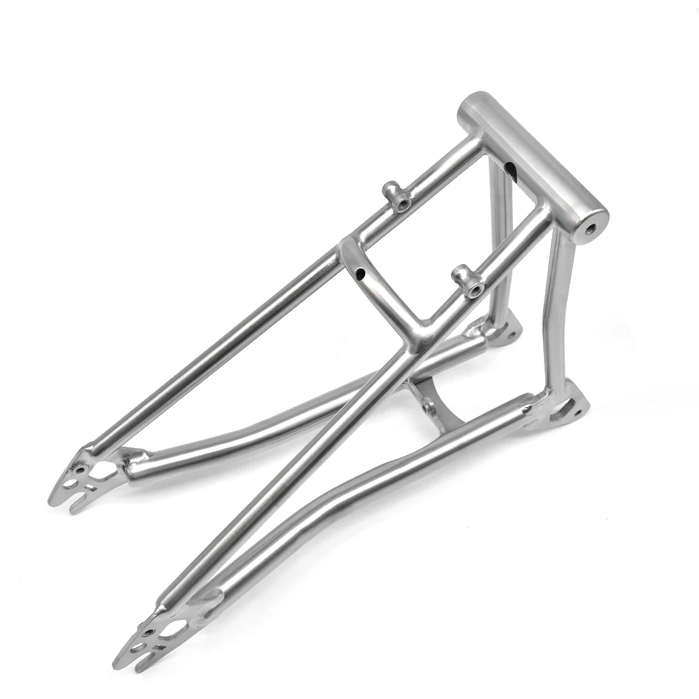 P Line for Brompton Bike Front Fork Frame Lightweight 16" Original Size Parts，Titanium Bicycle Rear Triangle