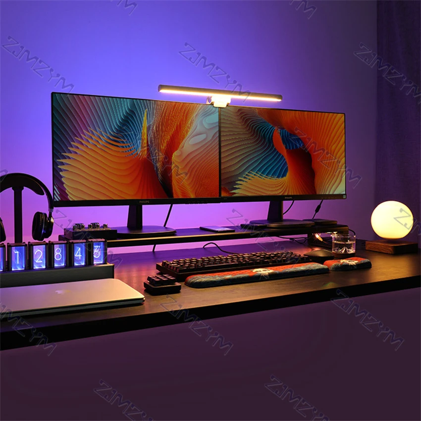 2 Tiers Dual Monitor Stand Aluminum Monitor Riser with Wireless Charging and 4 USB 3.0 Hub Ports for PC Computer TV Space saving