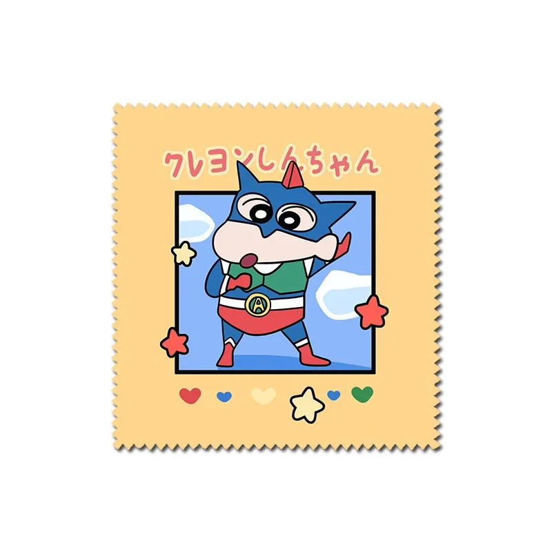 Crayon Shin-chan Cute Glasses Cleaner Microfiber Cleaning Cloth for Glasses Cloth Lens Phone Screen Cleaning Wipes Wholesale