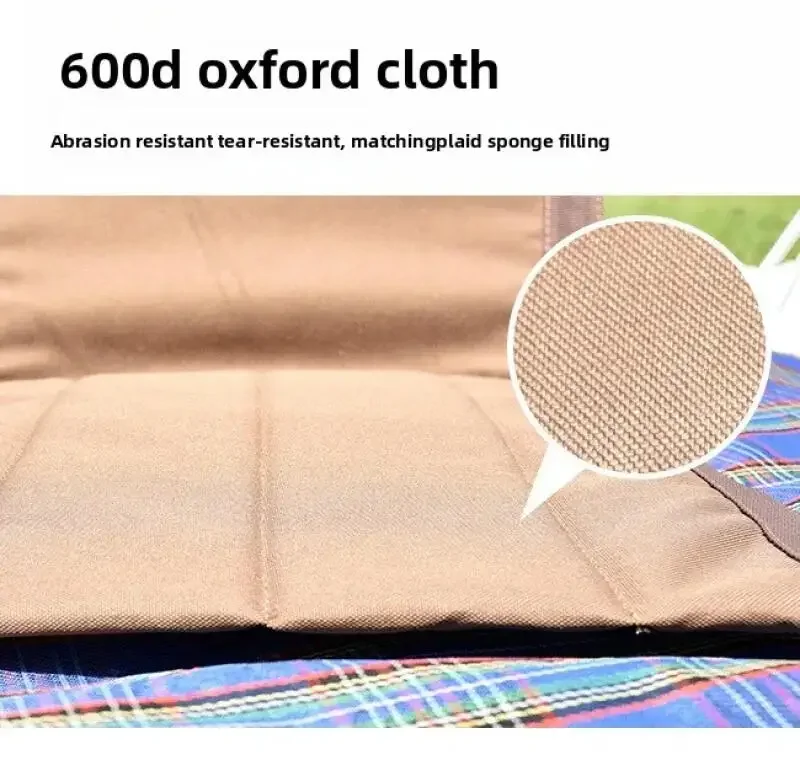 كرسي تخييم قابل للطي في الهواء الطلق حديقة بارك كرسي كسول واحد مسند الظهر وسادة نزهة التخييم كرسي خلفي قابل للطي كراسي الشاطئ