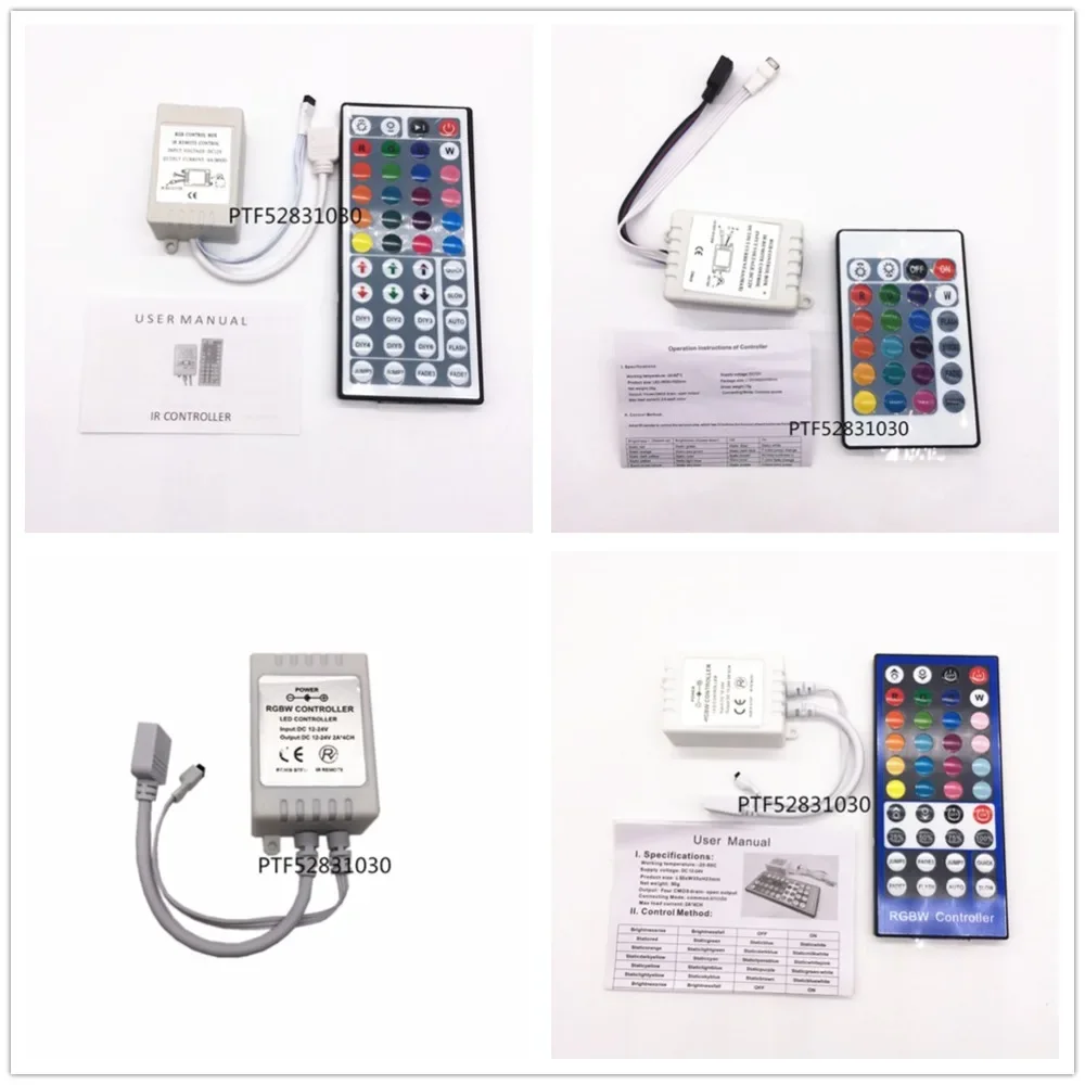 40Key RGB White RGBW Controller Remote Control DC 12 V 24 V IR Dimmer Strip RGB White For SMD 5050 5630 2835 LED Strip Light