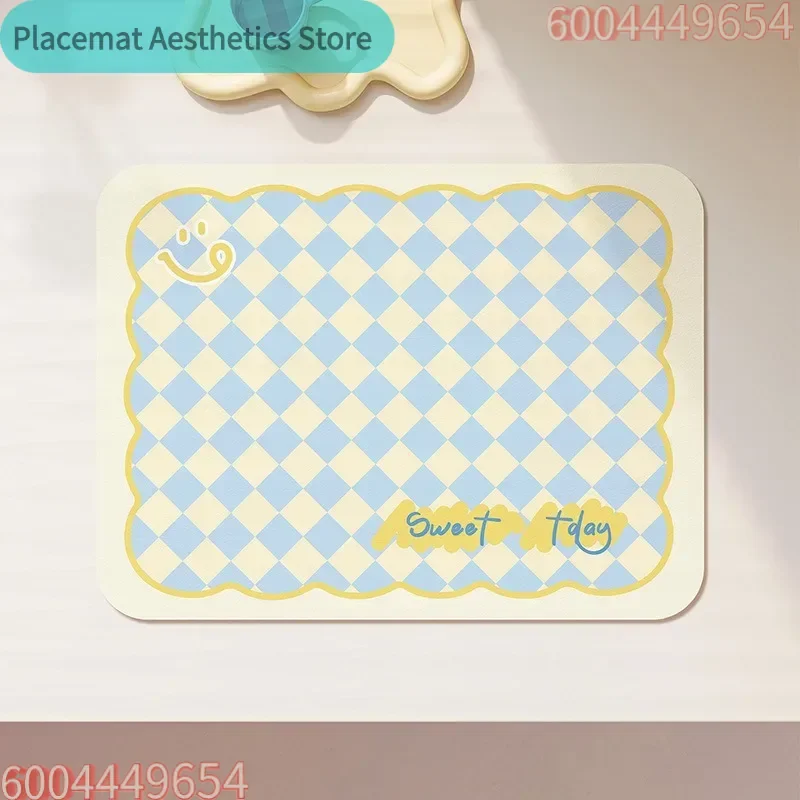 Pink Girl Drain Mat Super Absorbent Tableware Dish Drying Mat Kitchen Bottle Anti-slip Rug Luxury Kettle Dinnerware Bar