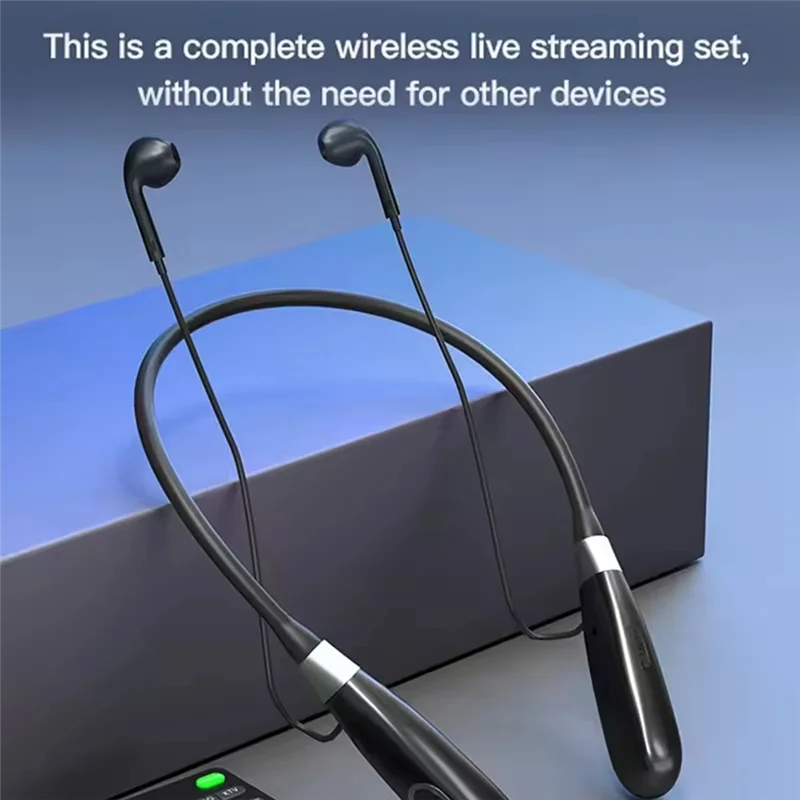 -A61K سماعة أذن معلقة بطاقة الصوت اللاسلكية سماعة الرقبة متعددة الوظائف إلغاء الضوضاء البث المباشر لعبة سماعة الرأس #4