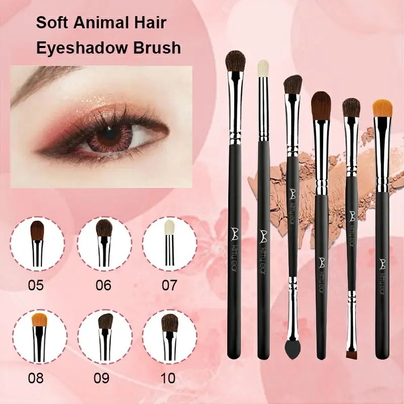 Eye Makeup Brush Kit Eye Shadow Eyeliner Brow Shader Makeup Art Tools Soft Hair Blending Beauty Make Up Brush For Beginner