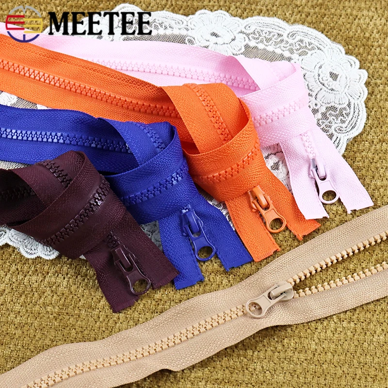 

10Pcs 5# 40-120cm Resin Zippers PencilCase Pants Replace Closure Zipper Tent Luggage Open-End Zip Repair Kits Sewing Accessories