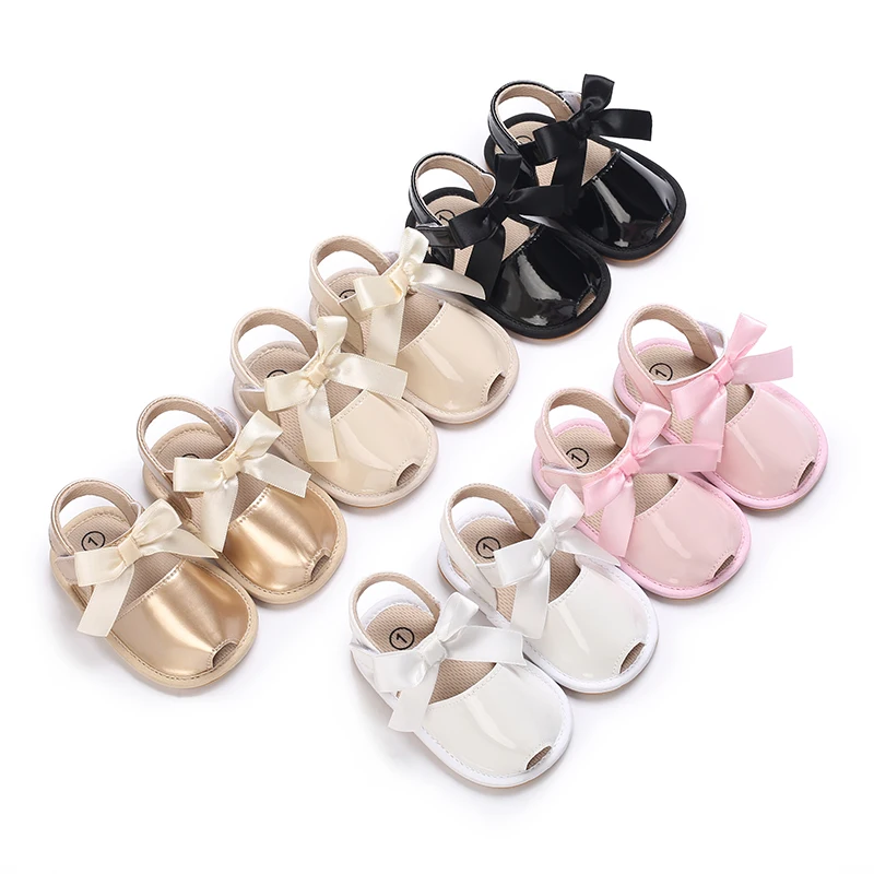 Baby Princess Party Flat Shoes for Female Baby Soft Rubber Bottom Anti slip First Walkers