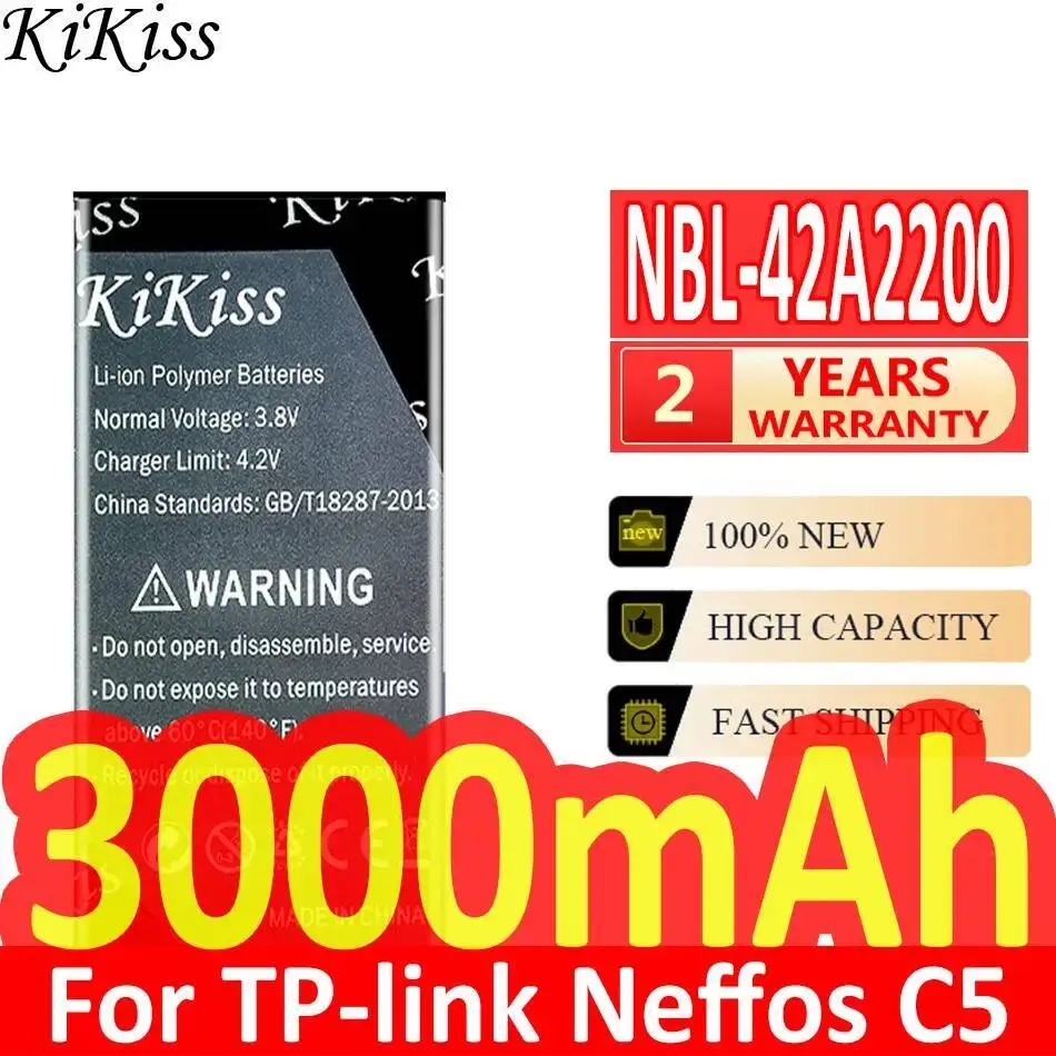 

Для TP-Link Neffos C5 TP701A B C E аккумулятор большой емкости Nbl-42A2200 для мобильного телефона 3000 мАч