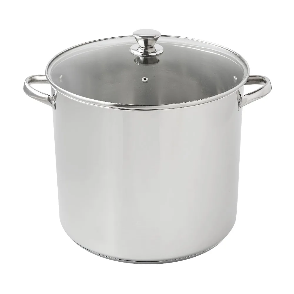 

Mainstays Stainless Steel 20-Quart Stock Pot with Glass Lid