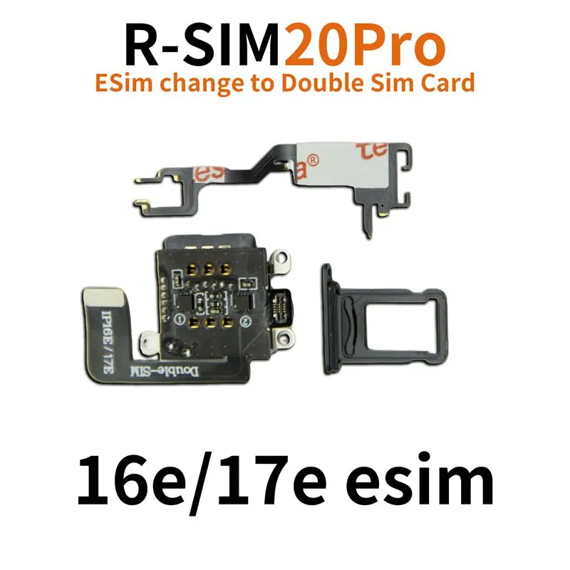 Dual Physical Sim Card Adapter Converter For Iphone 16 17 Esim Only Version Modify Single Nano Sim Slot To Dual Standby