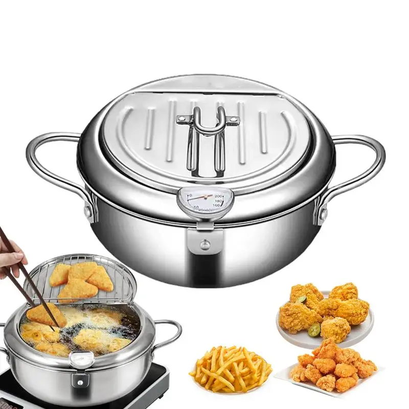 Stainless Steel Frying Pot With Thermometr Nonstick Omelette Breakfast Cooking Saucepan Stainless Steel Kitchen Small Frying Pan