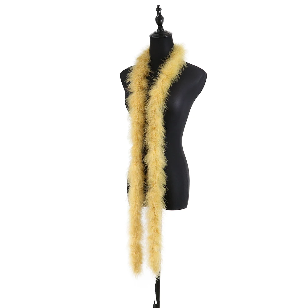 2 metri Fluffy Marabou Feather Boa 18G turchia nastro di piume di struzzo per artigianato abbigliamento decorazione abito puntelli da ballo