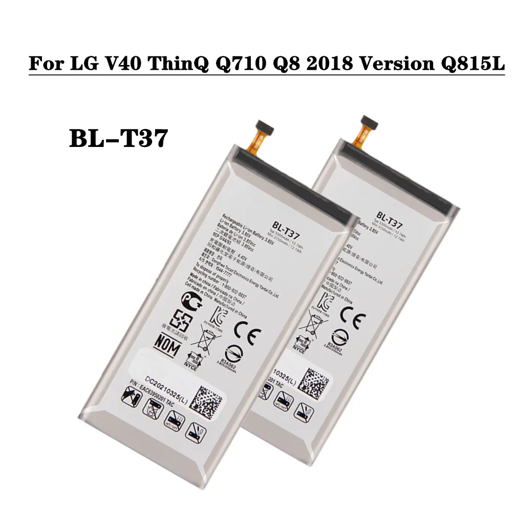 

New 3300mAh BLT37 BL-T37 Battery For LG V40 ThinQ Q710 Q8 2018 Version Q815L BL T37 High Quality Replacement Phone Battery