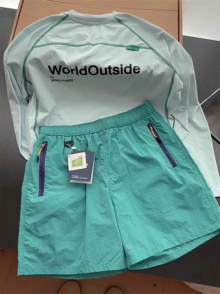 

Mint een Casual Outdoor Men's orts Qui Dry Summer Running Pants American Dopane Sport Mid-Length Straight Leg orts