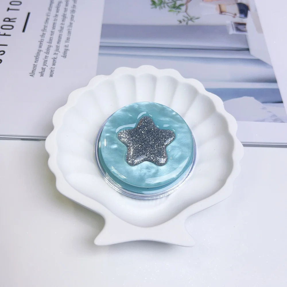 

Korean Cute Magnetic Glitter Star-Shape for Phone Holder for Magsafe Finger Ring Stand Support For iPhone 17 Girl Bracket