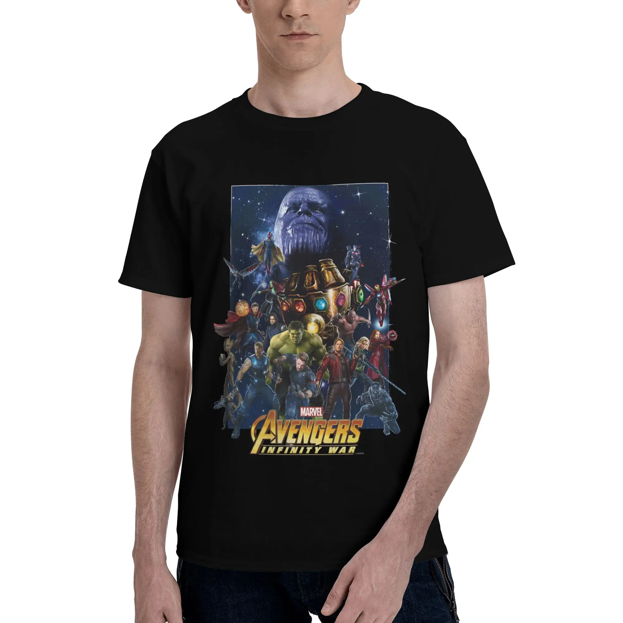 Мужская футболка Marvel Avengers Infinity War Hero Team Assemble, одежда, футболки с короткими рукавами, 100% хлопок