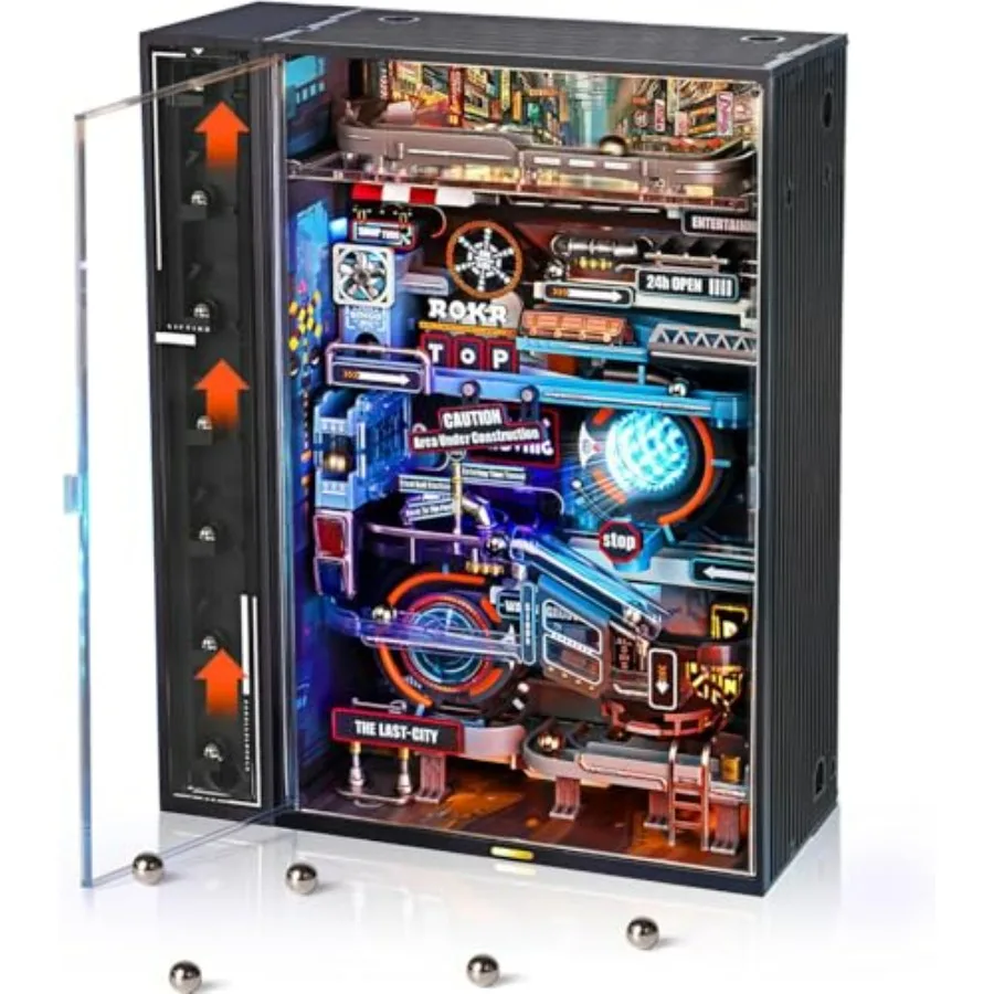 

Деревянный конструктор ROKR 3D Puzzles: Модель-трасса для шариков Parallel World MR01S, коричневый, для взрослых, для мужчин и женщин, для хобби и творчества