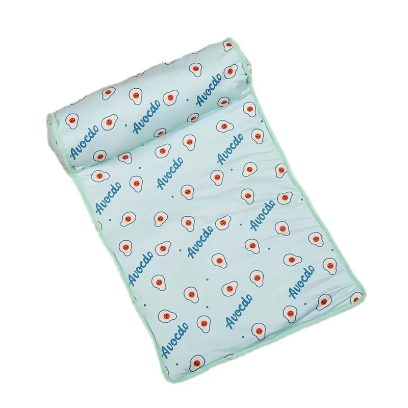 

High Quality PVC Ice Silk Mat Summer Cooling Wholesale Cat Bed Dog Kennel Nest Breathable Heat Prevention Solid Pet Supplies