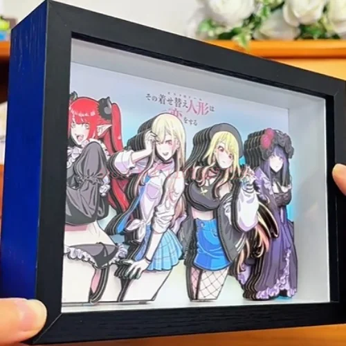 3D My Dress-Up Darling Autosestereograma Marin Kitagawa Shizuku Anime Ornamentos Periféricos Decoração de Mesa Brinquedo Presente