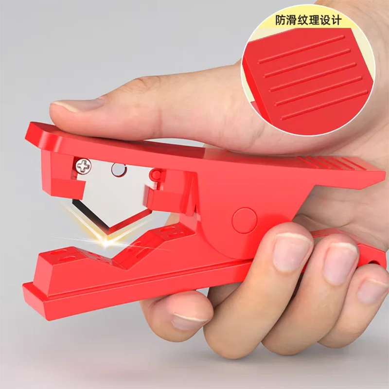 1PCS Red Hose Cutting Tool Nylon PE Plastic Pipe Tube Tubing Scissor PVC PU Rubber Silicone Pneumatic Tool