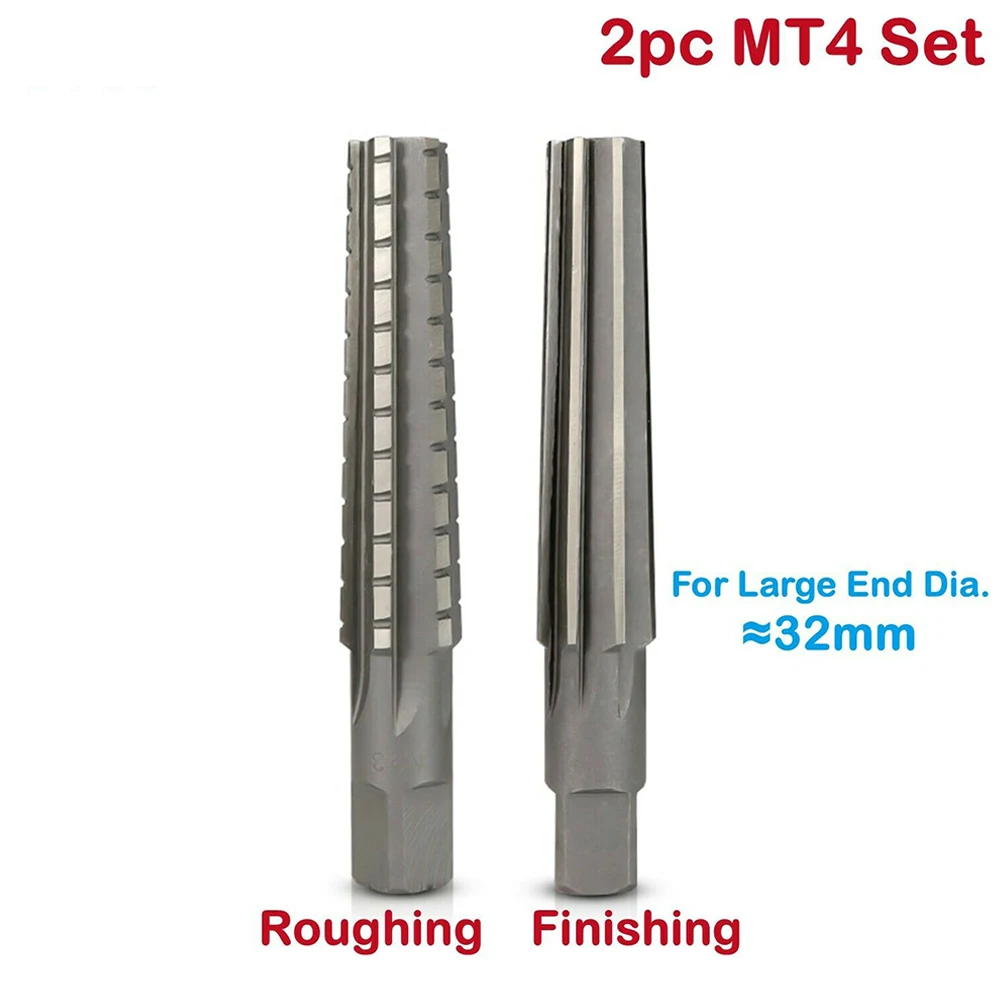 MT1/MT2/MT3/MT4/MT5 Morse Tapered Socket Hand Reamers Roughing Finishing Set For Repairing Cleaning Morse Taper Spindle Hole