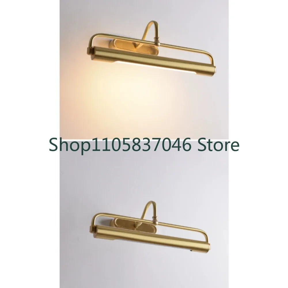 All copper painted wall lamp wiring model, study painting lamp, retro living room wall washing lamp, American bathroom headlight