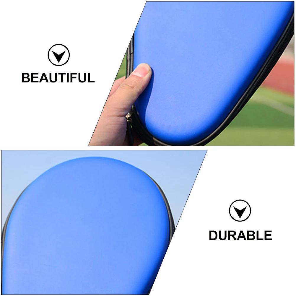 

1pc Table Tennis Case Creative -Pong Storage Pouch Fit Designed Bag Durable Eva Material Alloy Zipper Blue Protective Cover