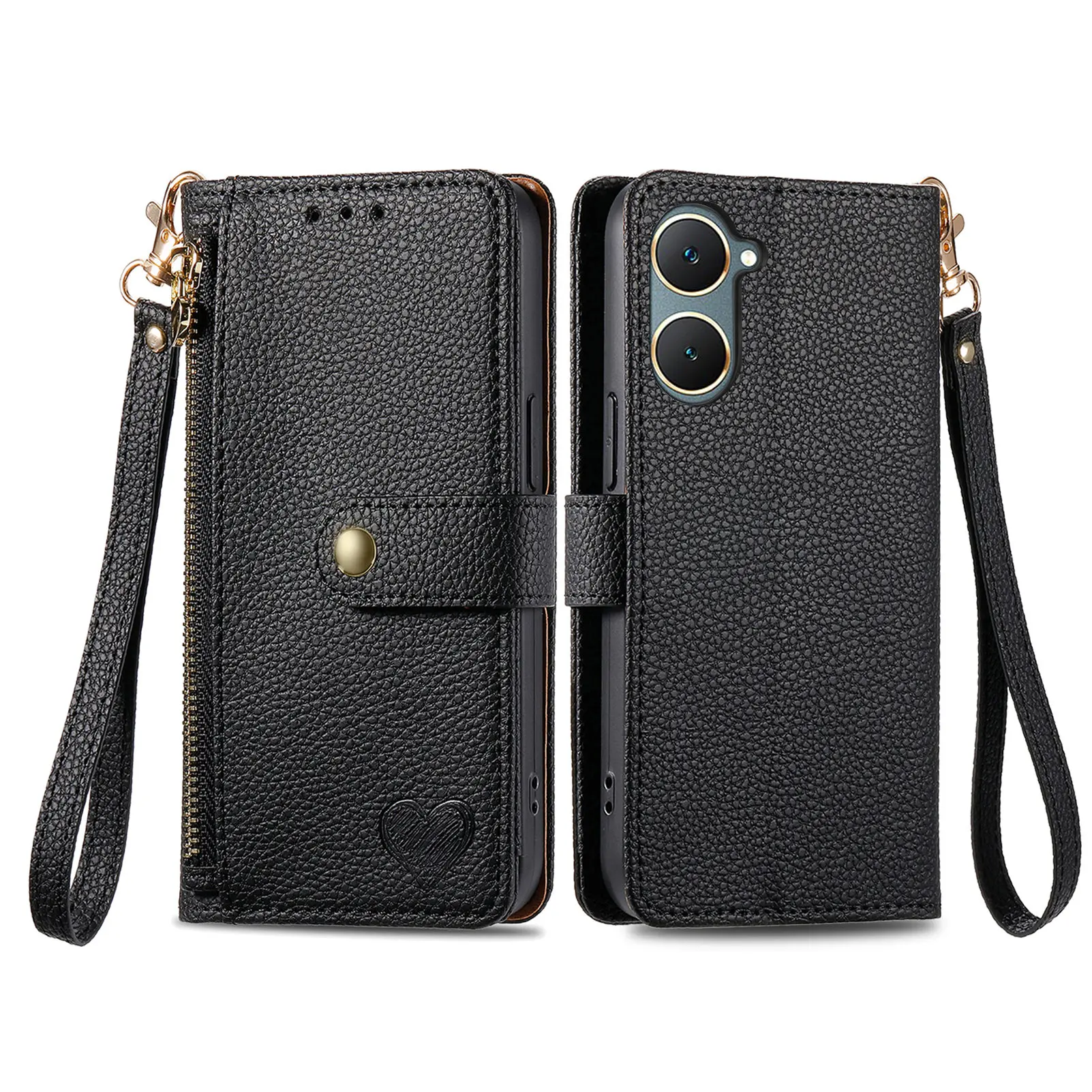 

Flip PU leather RFID anti-theft brush wallet For vivo Y18i 6.56 inch Fall prevention Many Card Slot With Lanyard Phone Case