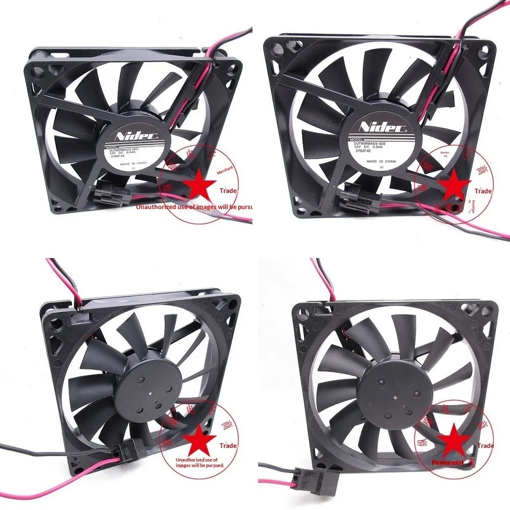 

For nidec DJT80RBAS5-S02 8cm 8015 12V 0.04A Refrigerator Cooling Fan