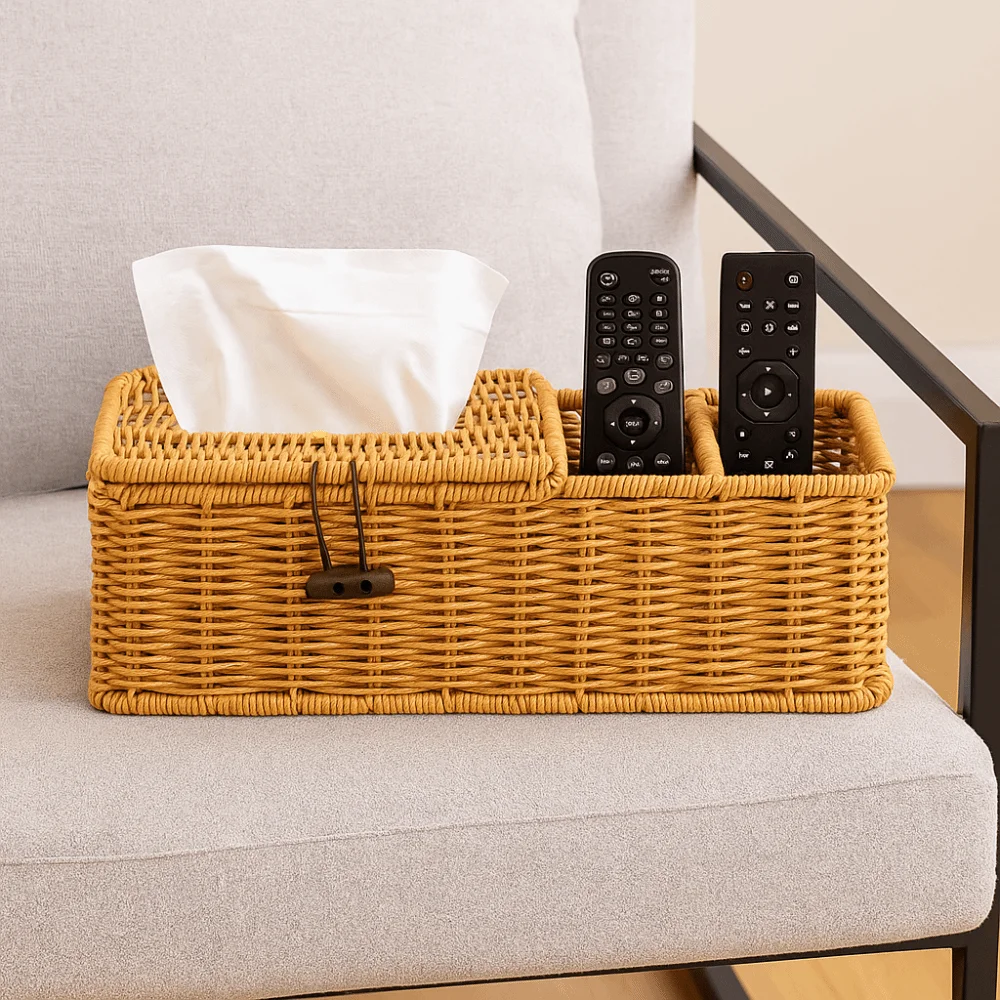 

Multifunctional Imitation Vine Tissue Box Vintage Breathable Napkin Storage Case Eco-Friendly Lightweight Paper Towel Holder