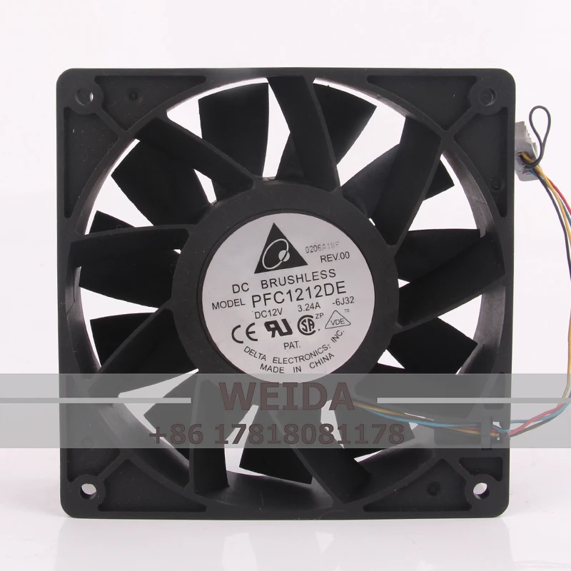 DELTA PFC1212DE 120*120*38 mm 12038 1238 12CM DC 12V 3.24A server inverter cooling fan