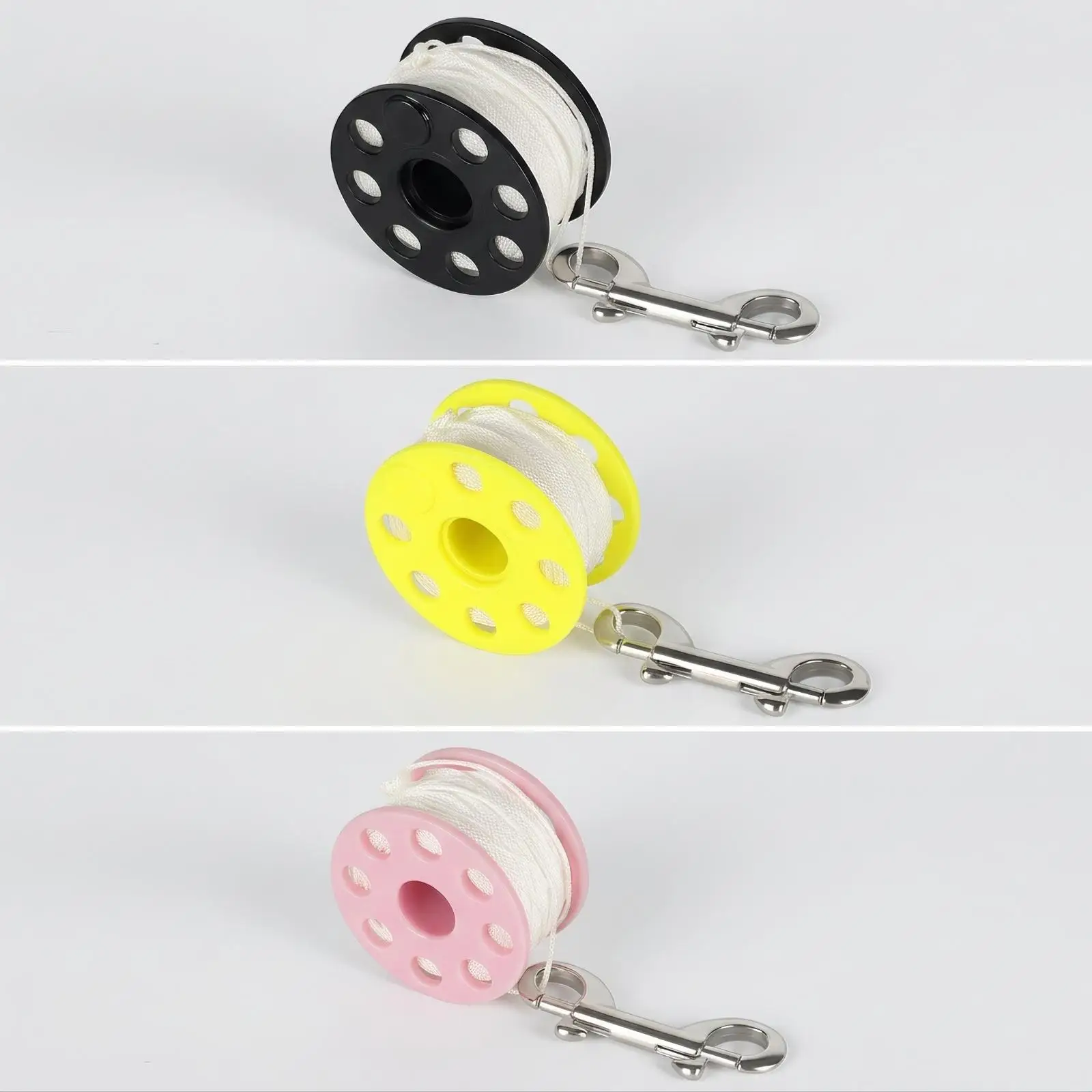 Picture 7: Compact Underwater Diving Spool with Stainless Clip and White Braided Line for Divers