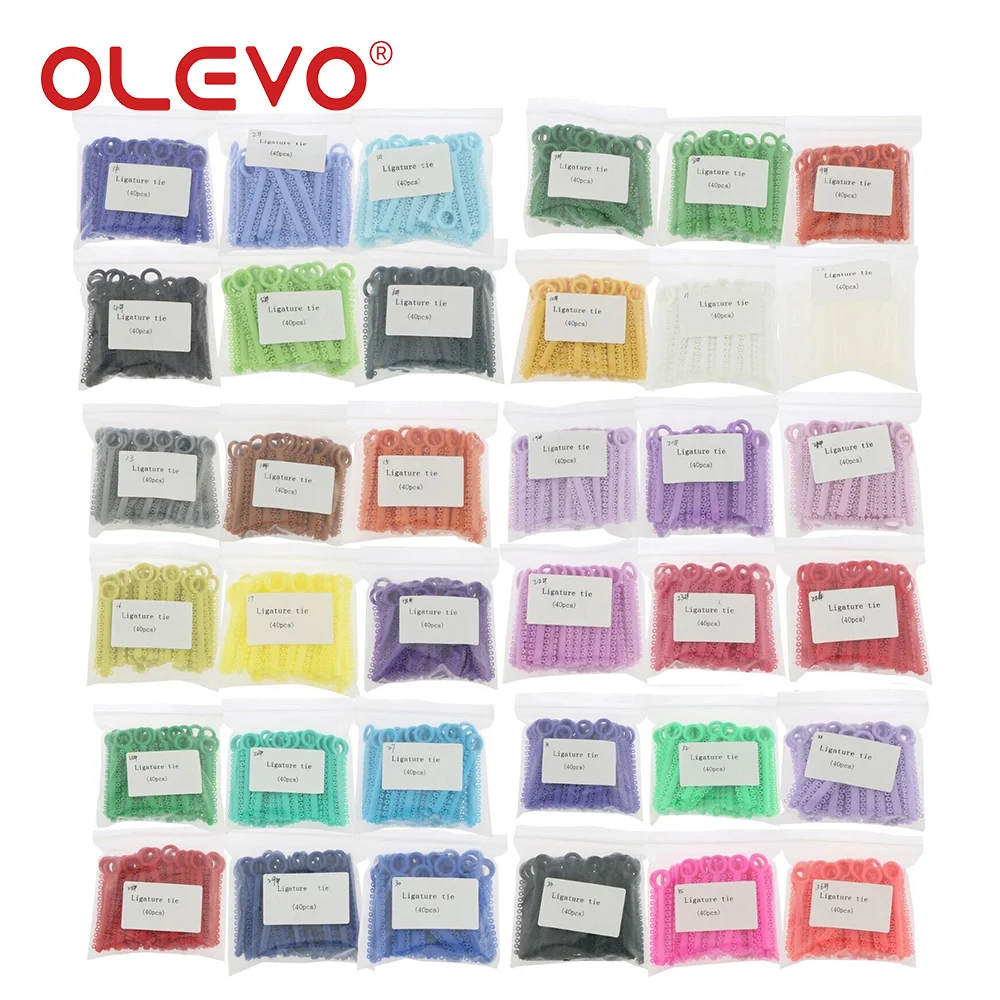 OLEVO-Bandas elásticas de borracha para chaves dentárias, laços de ligadura ortodôntica, suportes elásticos, O-rings elastoméricos, 1040 pcs