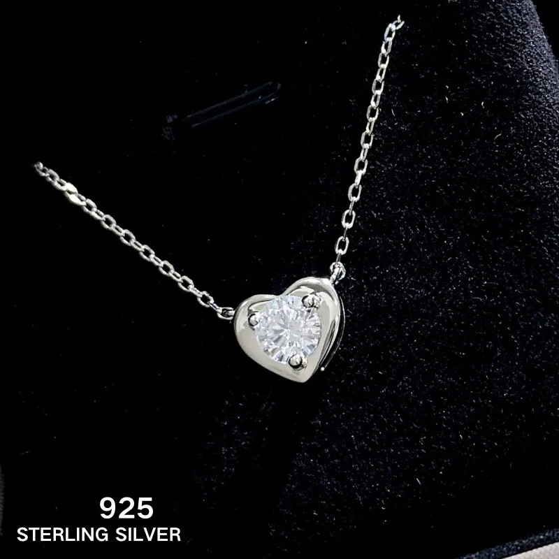 

New Hot Brand Pure 925 Sterling Silver Jewelry Necklaces For Women Round Pendant Wedding Anniversary Gift Happy Pendant Charms