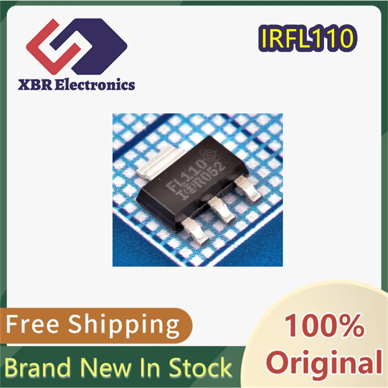 (10/50 Pieces) IRFL110 FL110 SOT223 Package 100V 1.5A 0.54R Brand New Original Product, In Stock,