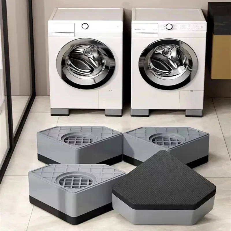 4Pcs Strengthen Washing Machine Anti Vibration Pads Rubber Feet Legs Mat Silent Washer Dryer Furniture Support Dampers Stand view 4