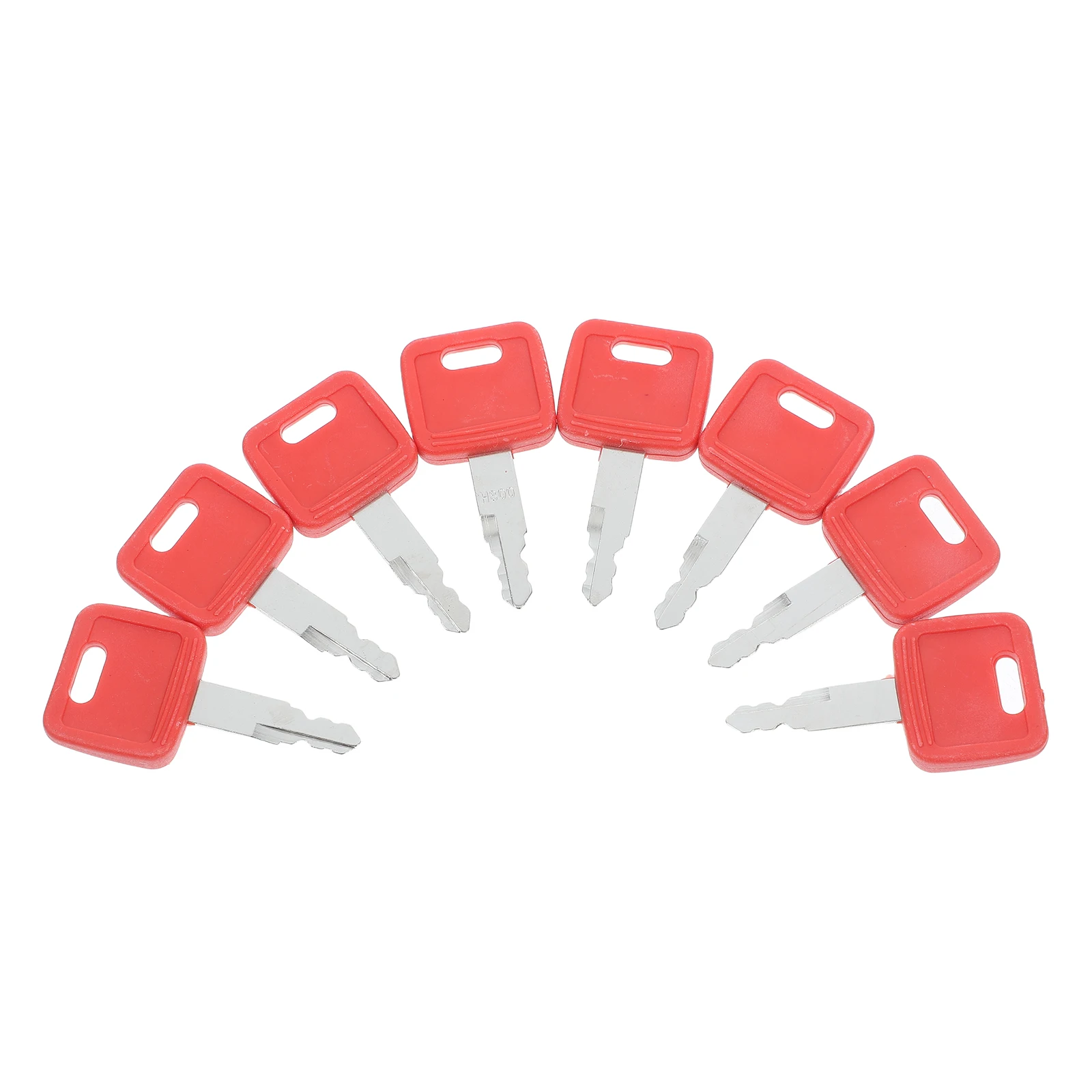 

8pcs Excavator Keys Digger Ignition Replacement Parts for Construction Equipment Nylon Machine Red Wide Compatibility Switch