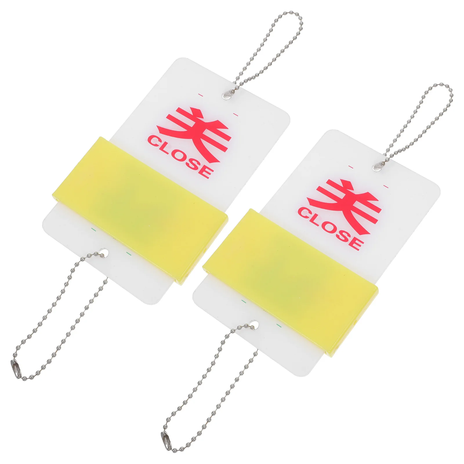 2Pcs Acrylic Valve Warning Sign Open Close Status Indicator Hanging Board for Machinery Safety Equipment Operation State