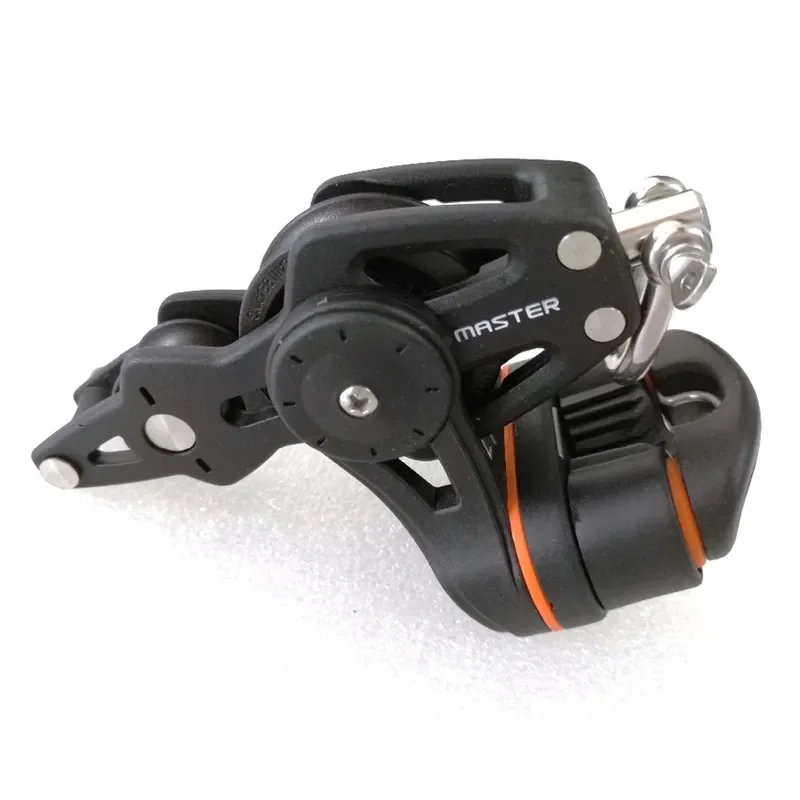 Sailboat Pulley Block, 35mm 1-3/8 Inch Single Swivel Shackle Ring Rope Clamp, Aluminum Alloy, BP-3522F, for Dinghy Yacht Sailing