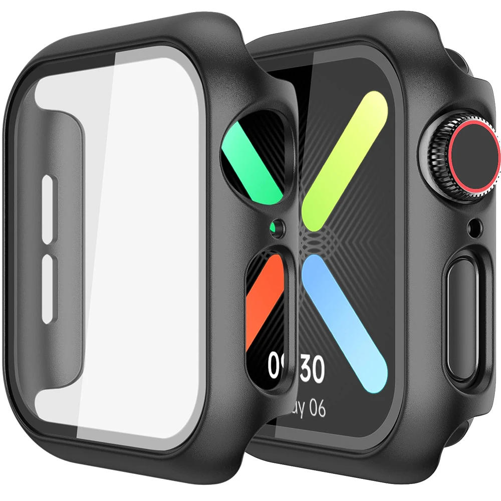 

Стекло + чехол для Apple Watch 10 9 8 7 6 SE 5 iWatch Аксессуары Защитная пленка для экрана Apple watch 44 мм 38 40 мм 41 мм 45 мм 42 мм 46 мм