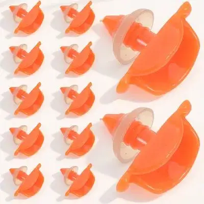 Accessoires de bouche de canard en plastique, 50 pièces, pour bricolage, fabrication de canard, conception filetée, bord de lèvre réaliste, insertion, décor artisanal, Mini décors