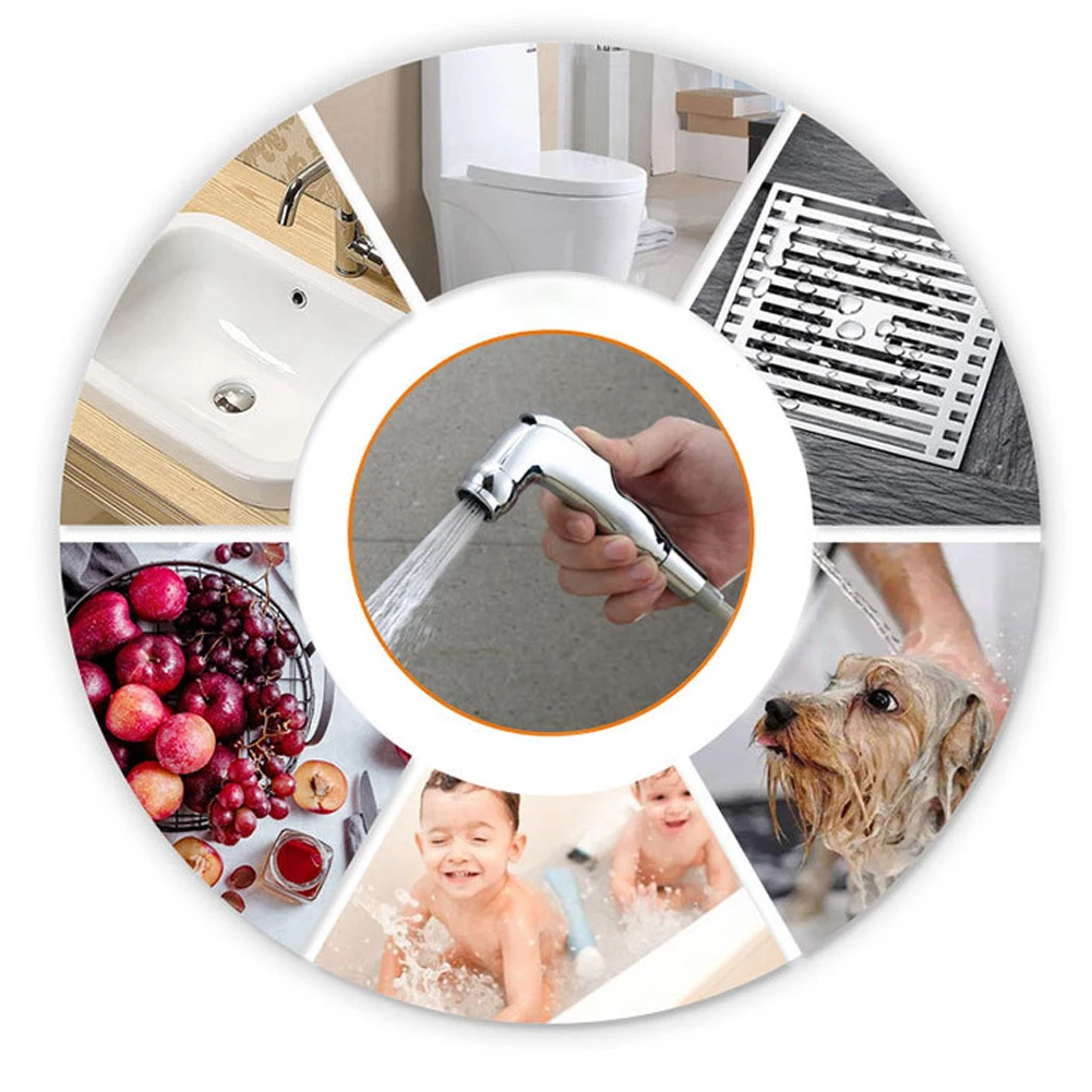 1pc Bidet Spray Toilet Bidet Hand-held Sprayer Head For Sanitary Shattaf Shower Bathroom Fixture Flushing Cleaning Shower Head