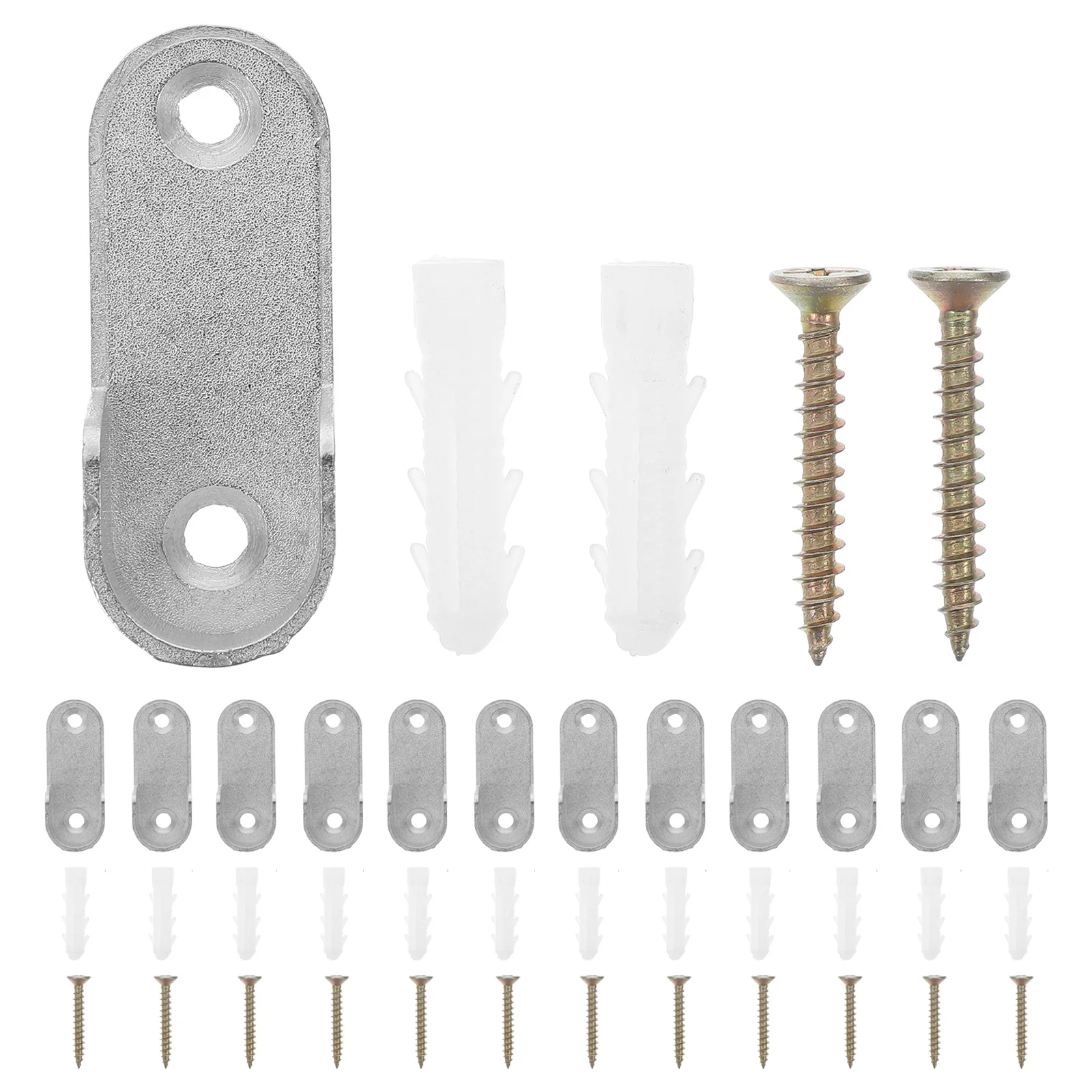 

12Pcs Closet Rod Brackets Heavy Duty Wardrobe Metal Accessories Polished Chrome Finish for 15x30mm Oval Rods Closet Pole Sockets