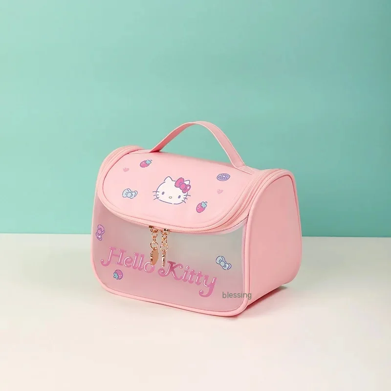 Hello Kitty nuovo sacchetto cosmetico opaco di moda di grande capacità impermeabile borsa carina portatile wash hook wash sacchetto di stoccaggio