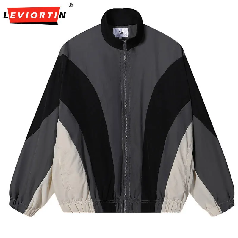 Men's Autumn New Fashionable Pique Handsome Color blocked Designer Style Couple Jacket Casual Coat Spring and Autumn 2024