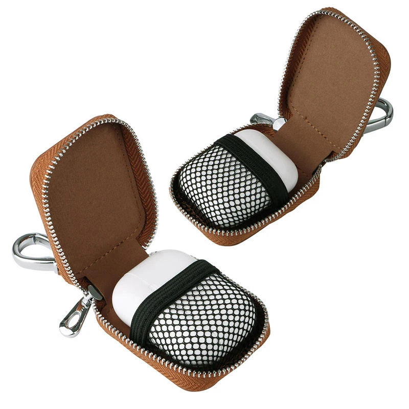 1PC Earphone Bag With Zipper PU Data Cable Coin Purse Travel Earphone Case  For Wireless Earbudshome Small Item Organizer