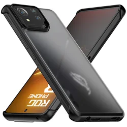 for Asus ROG Phone 8/8 Pro Case, Borderless Reinforced Frosted PC Hard Back Translucent Matte Shock-Absorption Protective