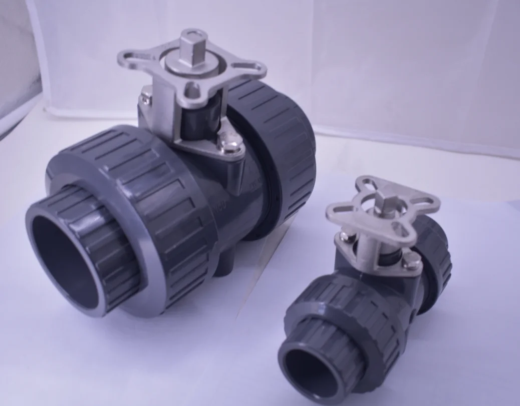 Electric Double Union UPVC PVC  Ball Valve