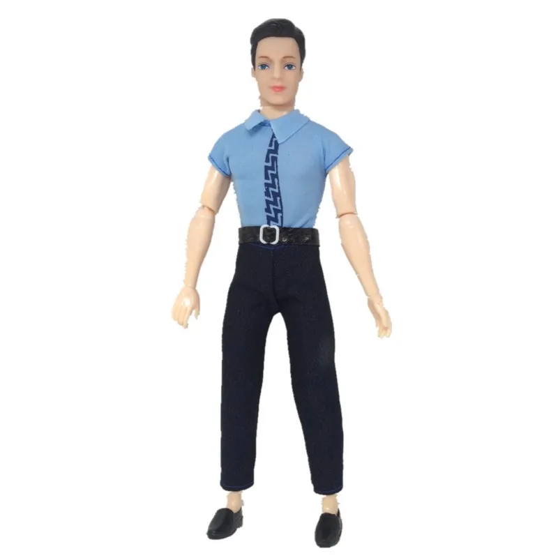 Handmade Ken Doll Clothes T-shirt + Trousers For Barbie Dress Accessories For Gils Birthday Gifts  Fashion Daily Clothing Toys